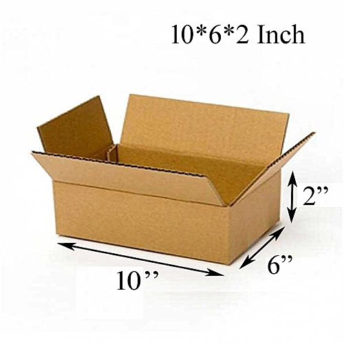 10 X 6 X 2 inch Corrugated Brown Boxes - 3 PLY