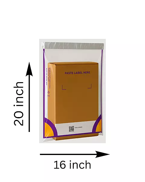 Meesho Transparent Non‑POD Polybag 16 inch x 20 inch