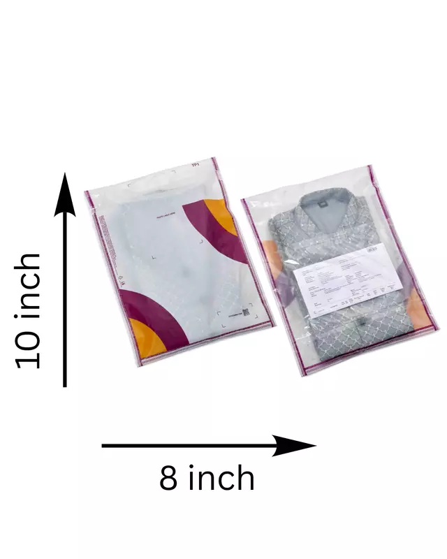 Meesho Transparent With‑POD Polybag 8 inch x 10 inch