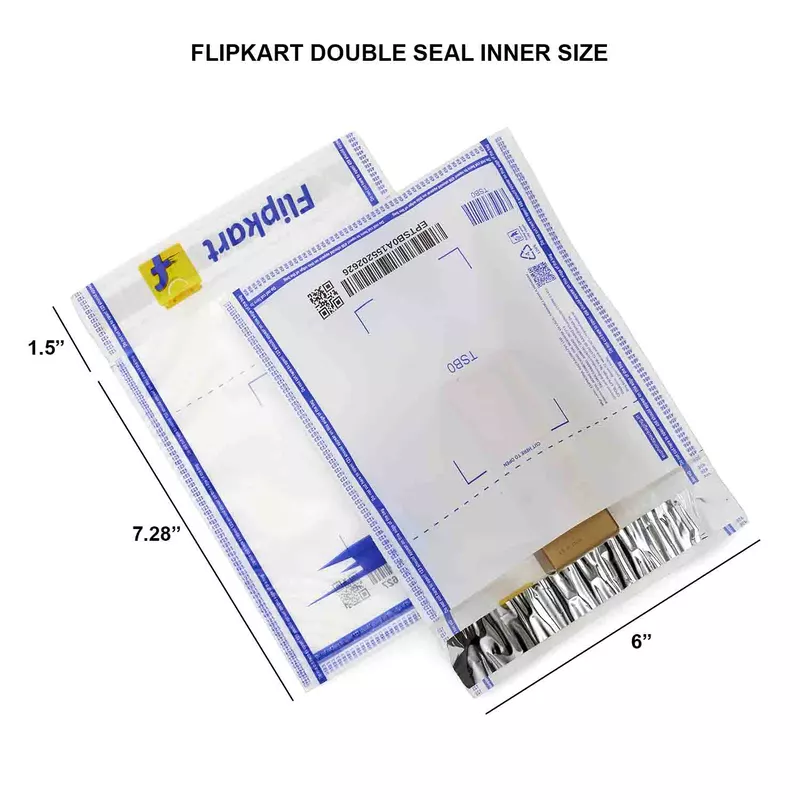Flipkart Transparent Polybag  6.3 inch x  7.6 inch