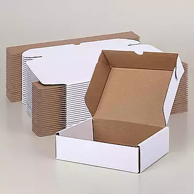 2.5 X 2 X 1.5 Inch Auto Lock Mailer Corrugated white Boxes