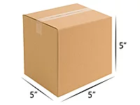 5 X 5 X 5 inch Corrugated Brown Boxes - 3 PLY
