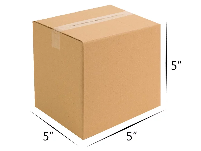5 X 5 X 5 inch Corrugated Brown Boxes - 3 PLY