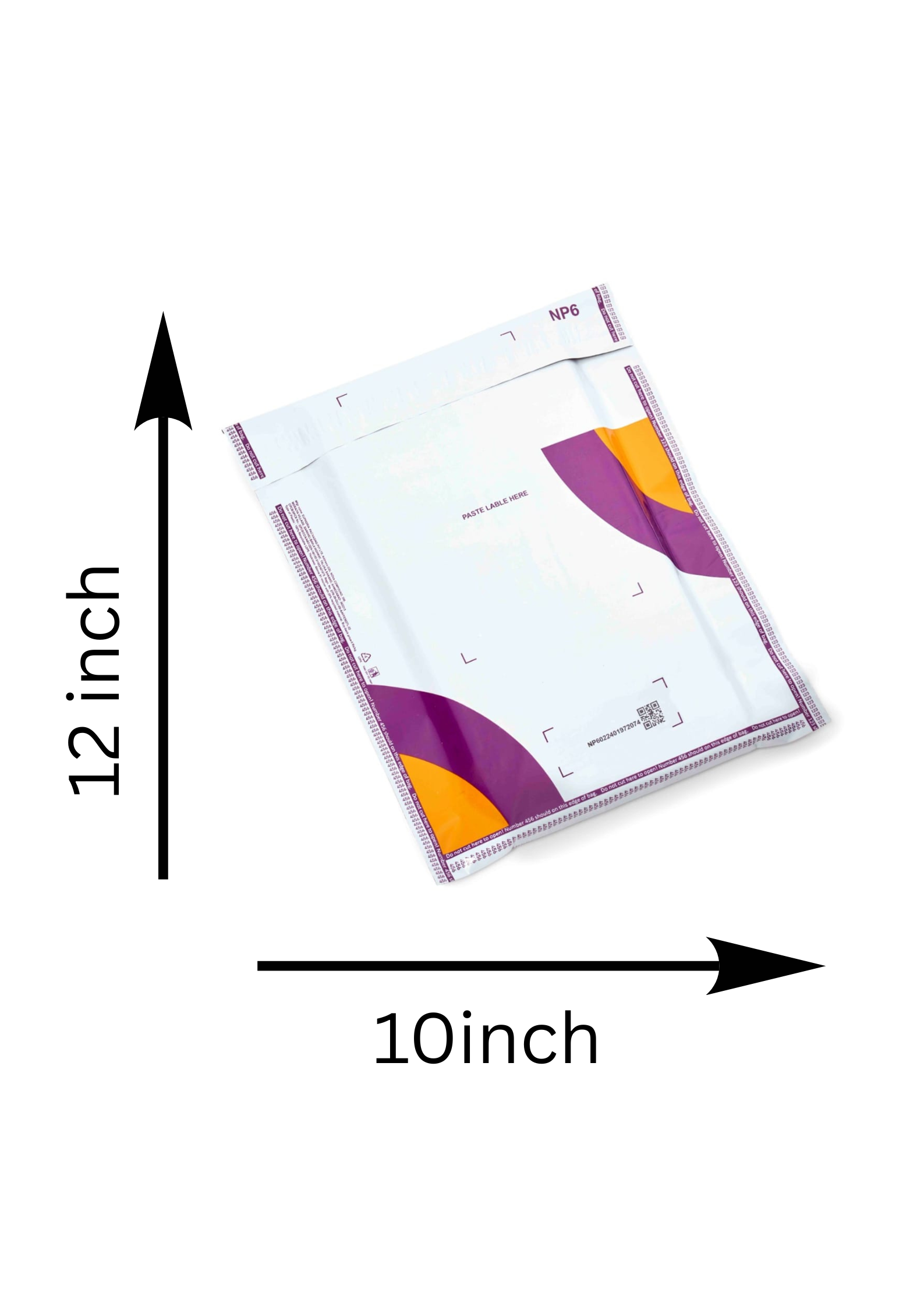 Meesho opaque with‑POD Polybag 10 inch x 12 inch