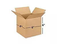 6X6X6inch Corrugated Brown Boxes - 3 PLY