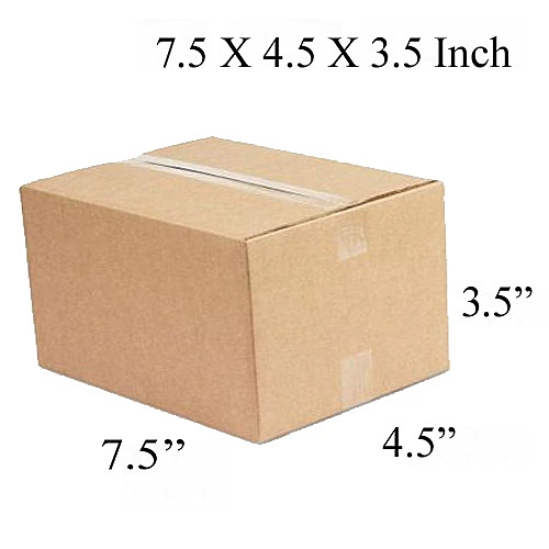 7.5 X 4.5 X 3.5 inch Corrugated Brown Boxes - 3 PLY-
