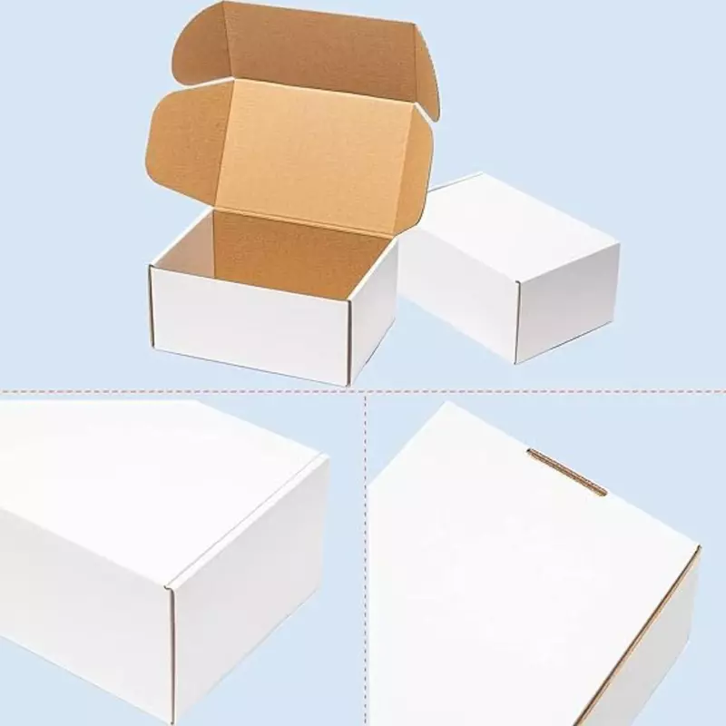 7x4x1.5 Inch Self Lock White 3-Ply Self-Locking Cardboard Mailing Boxes