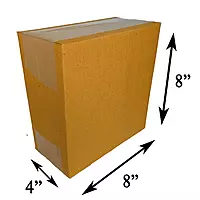 8 X 4 X 8 inch Corrugated Brown Boxes - 3 PLY