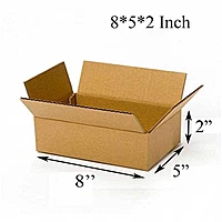 8 X 5 X 2 inch Corrugated Brown Boxes - 3 PLY