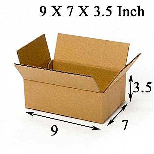 9 X 7 X 3.5 inch Corrugated Brown Boxes - 3 PLY