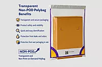 Meesho Transparent Non‑POD Polybag 10 inch x 14 inch