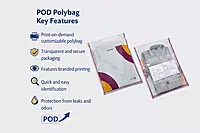 Meesho Transparent With‑POD Polybag 6.5 inch x 8 inch