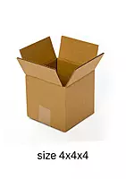4 X 4 X 4 inch Corrugated Brown Boxes - 3 PLY