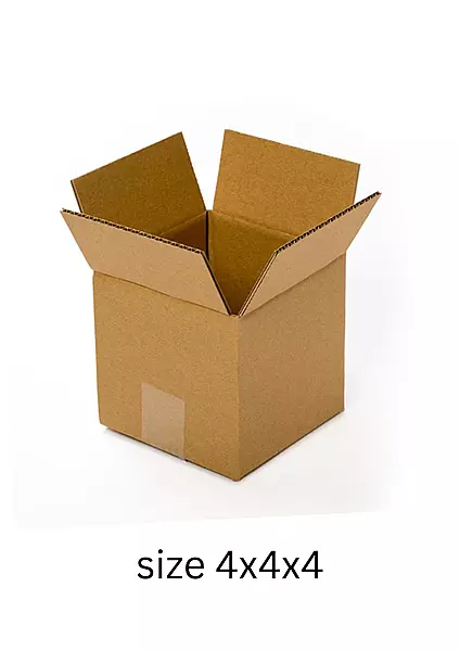 4 X 4 X 4 inch Corrugated Brown Boxes - 3 PLY