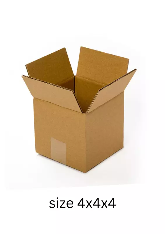 4 X 4 X 4 inch Corrugated Brown Boxes - 3 PLY